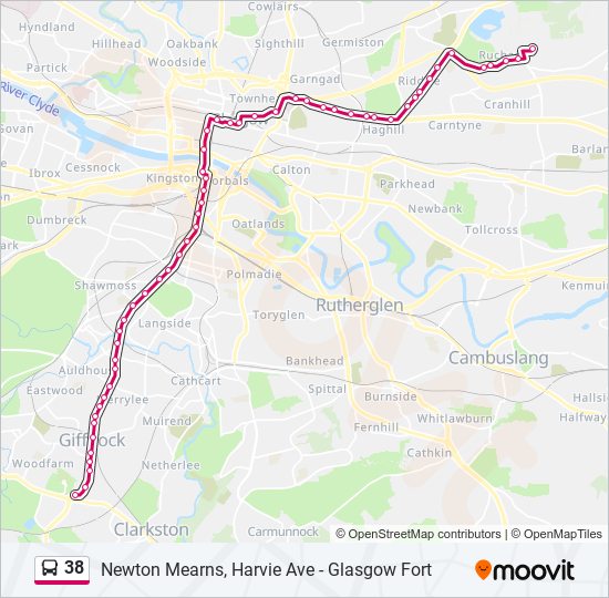 38 Bus Line Map