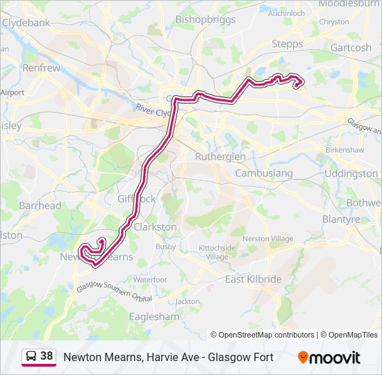 38 Bus Line Map