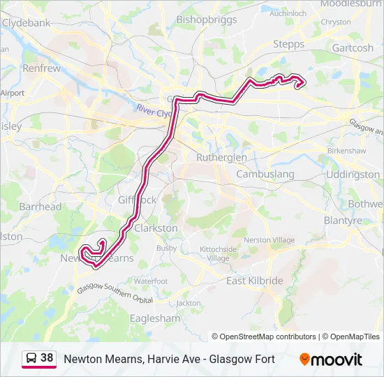 38 Bus Line Map