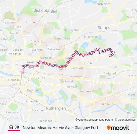 38 Bus Line Map