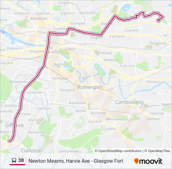 38 Bus Line Map