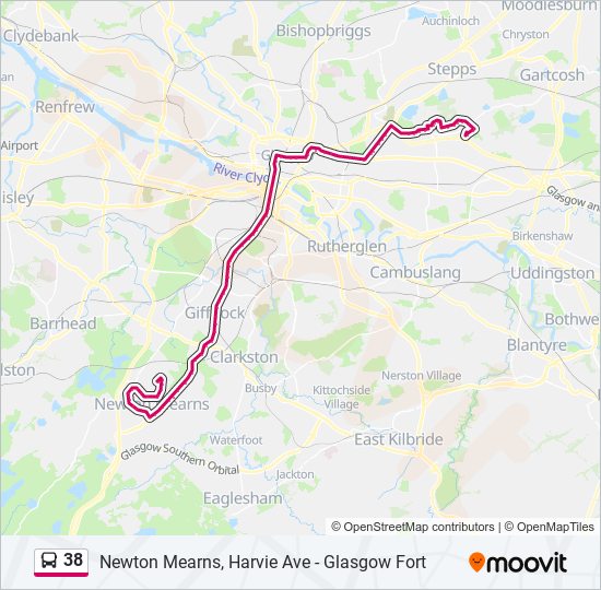 38 Route Schedules Stops Maps Crookfur Updated 