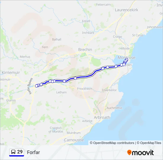 29 Bus Line Map