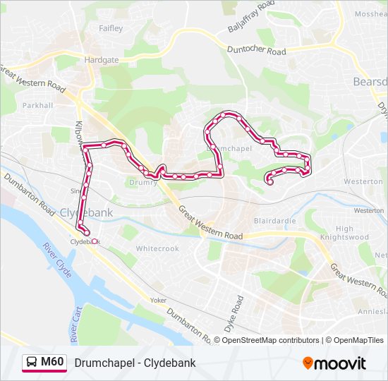 m60 Route Schedules, Stops & Maps Clydebank (Updated)