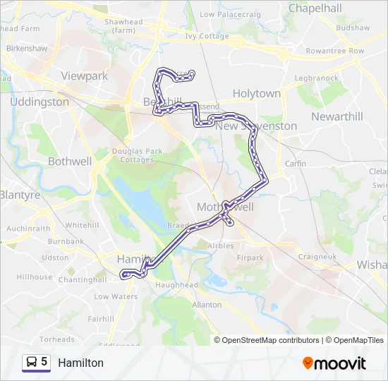 5 Bus Line Map