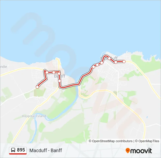 895 Bus Line Map