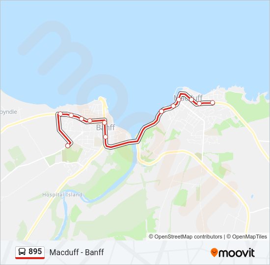 895 Bus Line Map