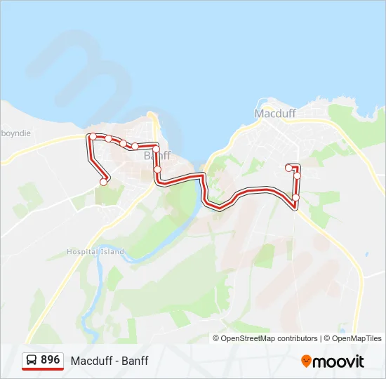 896 Bus Line Map