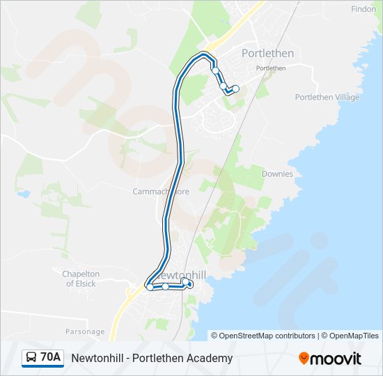 70A Bus Line Map