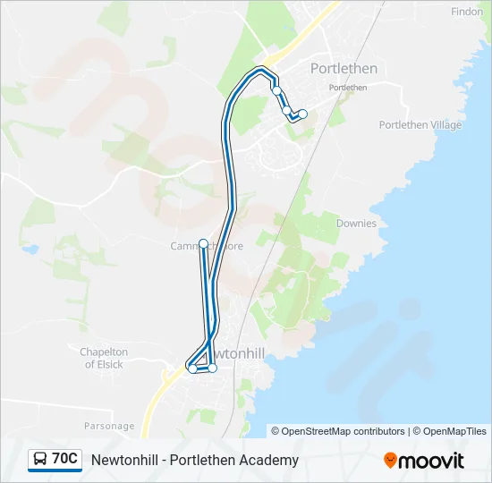 70C Bus Line Map