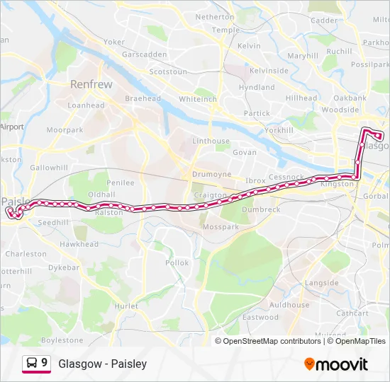 9 Route: Schedules, Stops & Maps - Glasgow (Updated)