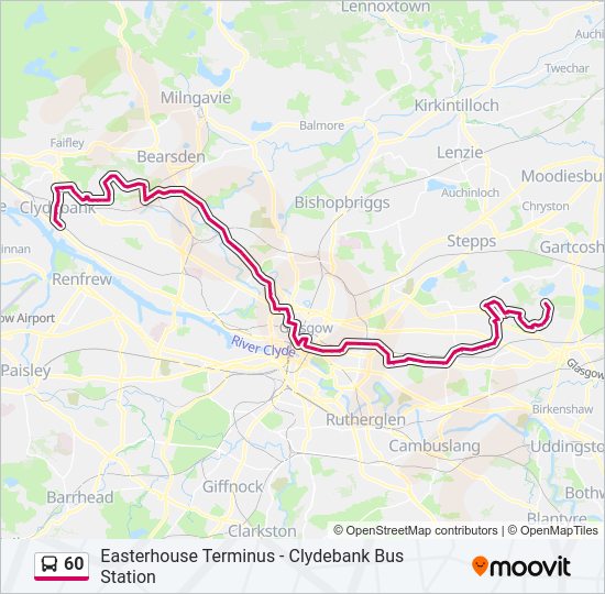 60 bus Line Map