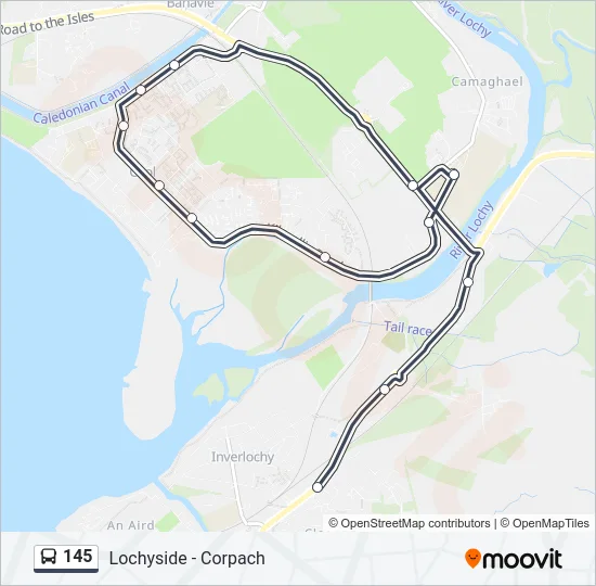 145 Bus Line Map