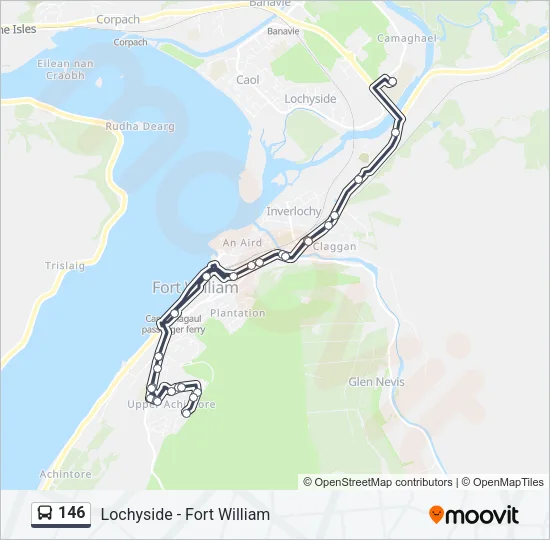 146 Bus Line Map