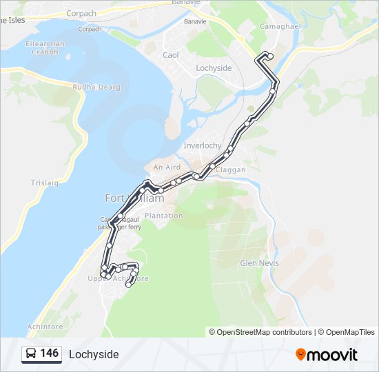 146 bus Line Map