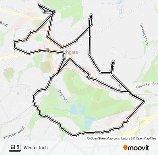 5 Bus Line Map