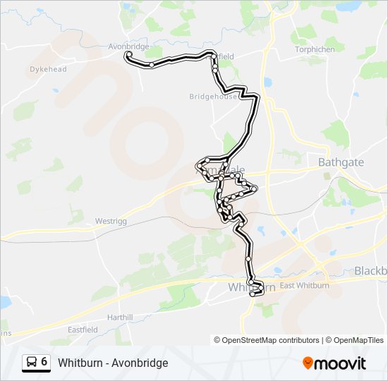 6 Route: Schedules, Stops & Maps - Whitburn (Updated)