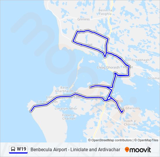 W19 Bus Line Map