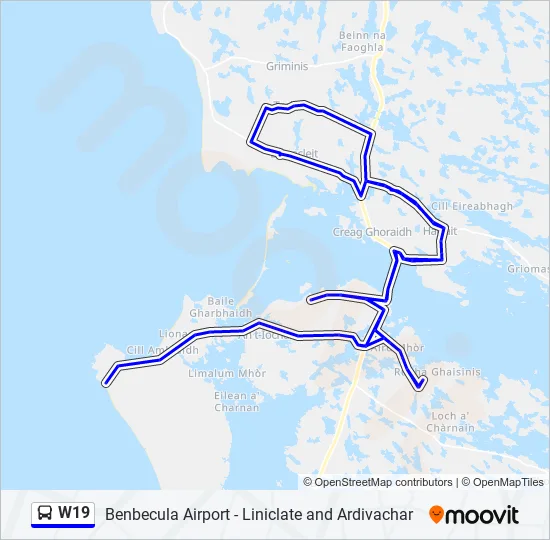 W19 Bus Line Map