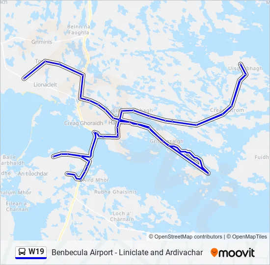 W19 Bus Line Map