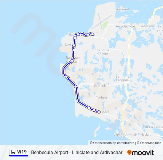 W19 Bus Line Map