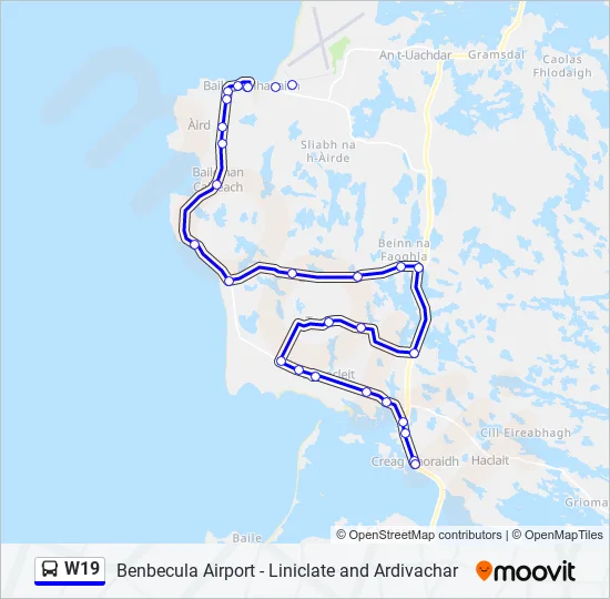 W19 Bus Line Map