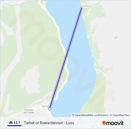 LL1 ferry Line Map