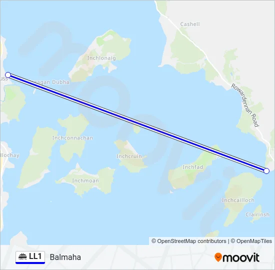 LL1 Ferry Line Map