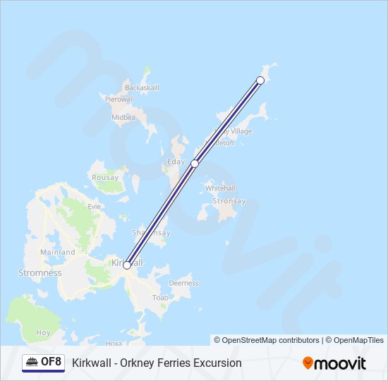 OF8 Ferry Line Map