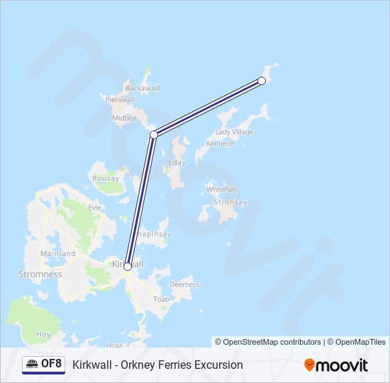 OF8 Ferry Line Map