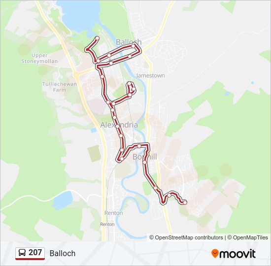 207 Bus Line Map