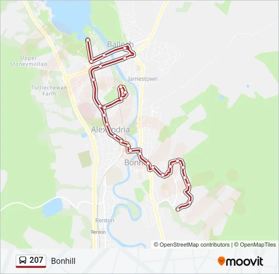 207 Bus Line Map