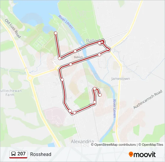 207 Bus Line Map