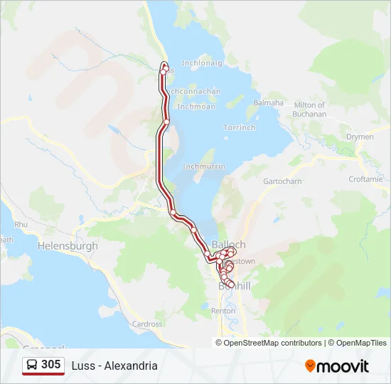 305 Bus Line Map