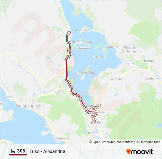 305 Bus Line Map