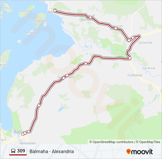 309 Bus Line Map