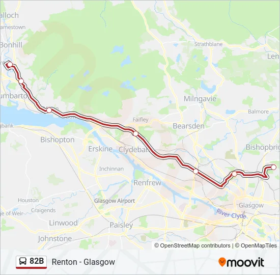 82B Bus Line Map