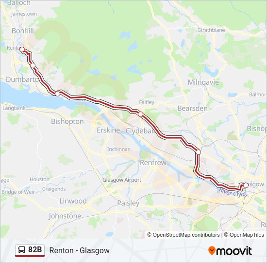 82B Bus Line Map