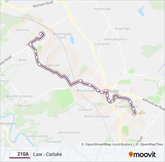 210a Route Schedules, Stops & Maps Carluke (Updated)