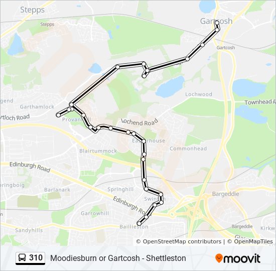 310 Route Schedules, Stops & Maps Baillieston (Updated) 310 Route Schedules, Stops & Maps Baillieston (Updated)