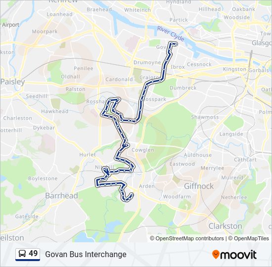 49 bus Line Map