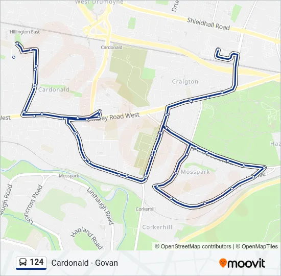 124 Bus Line Map