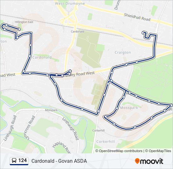 124 bus Line Map