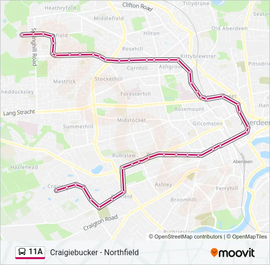 11A Bus Line Map