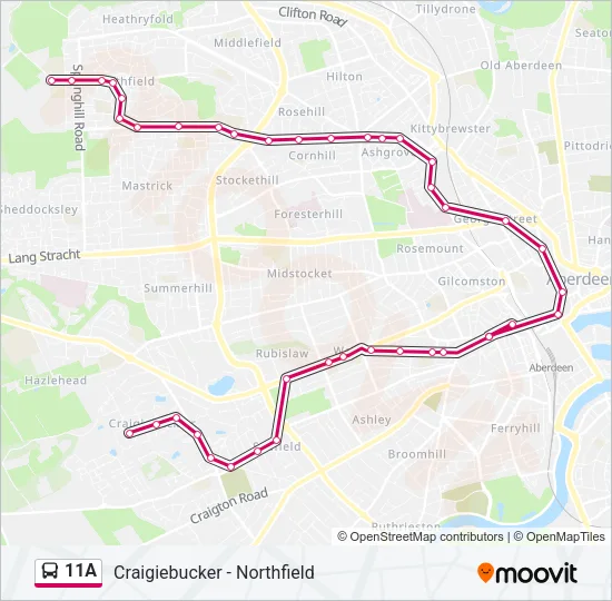 11A Bus Line Map