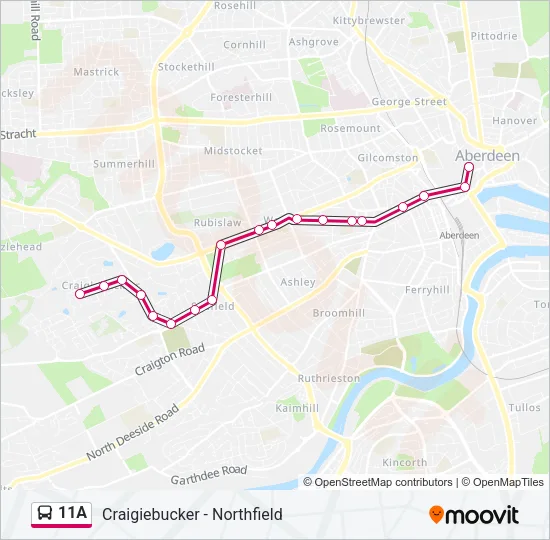 11A Bus Line Map