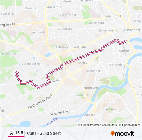 15 B Bus Line Map