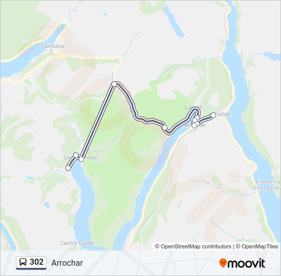 302 bus Line Map