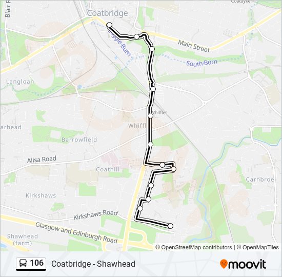 106 Bus Line Map