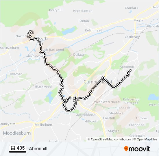 435 bus Line Map